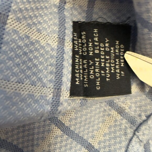 Hart Schaffner Marx Light Blue Windowpane Dress Shirt – Size Large - Picture 8 of 13